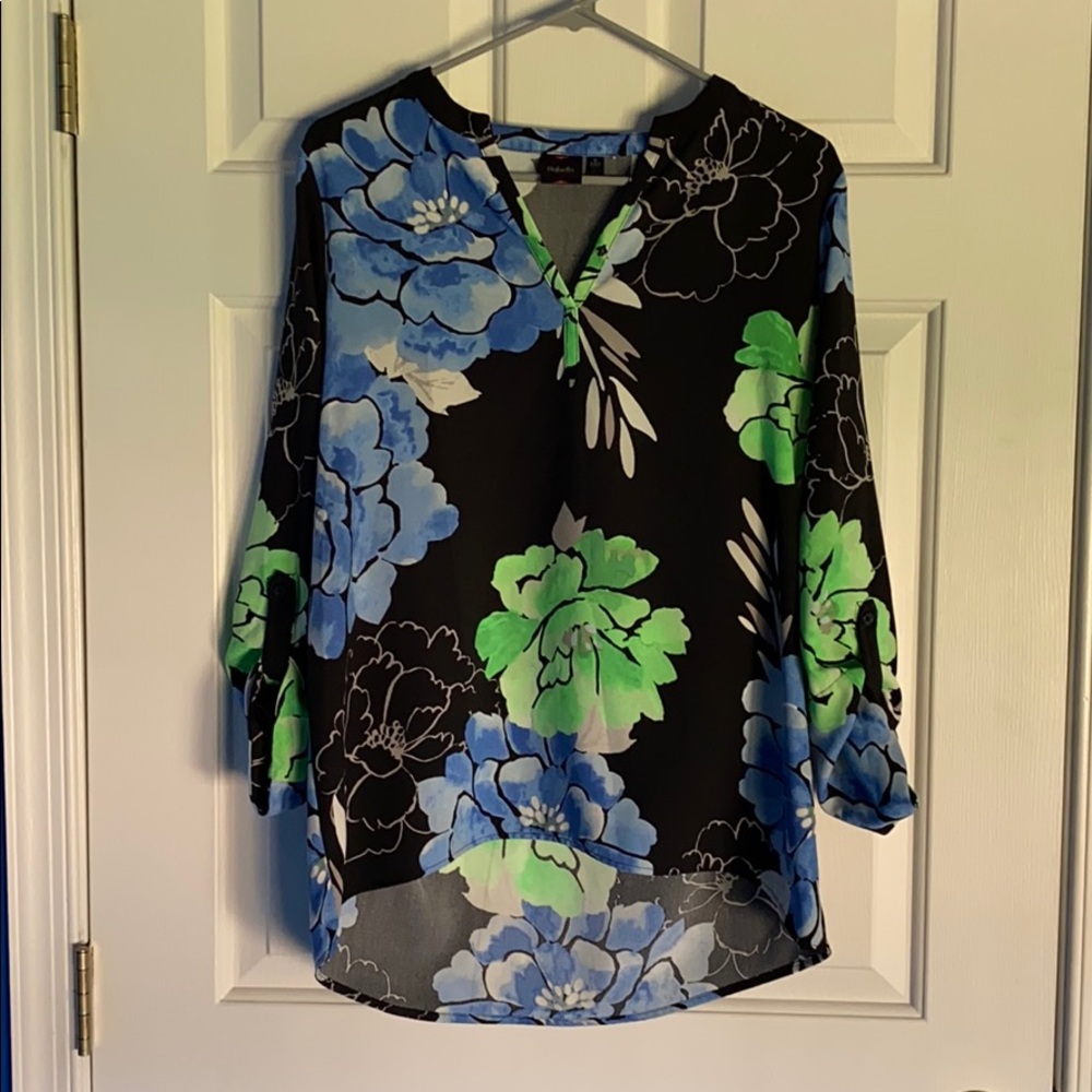 Rafaella Long Sleeve Floral Blouse Size Small